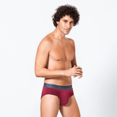 Signature Cotton Brief - Burgundy